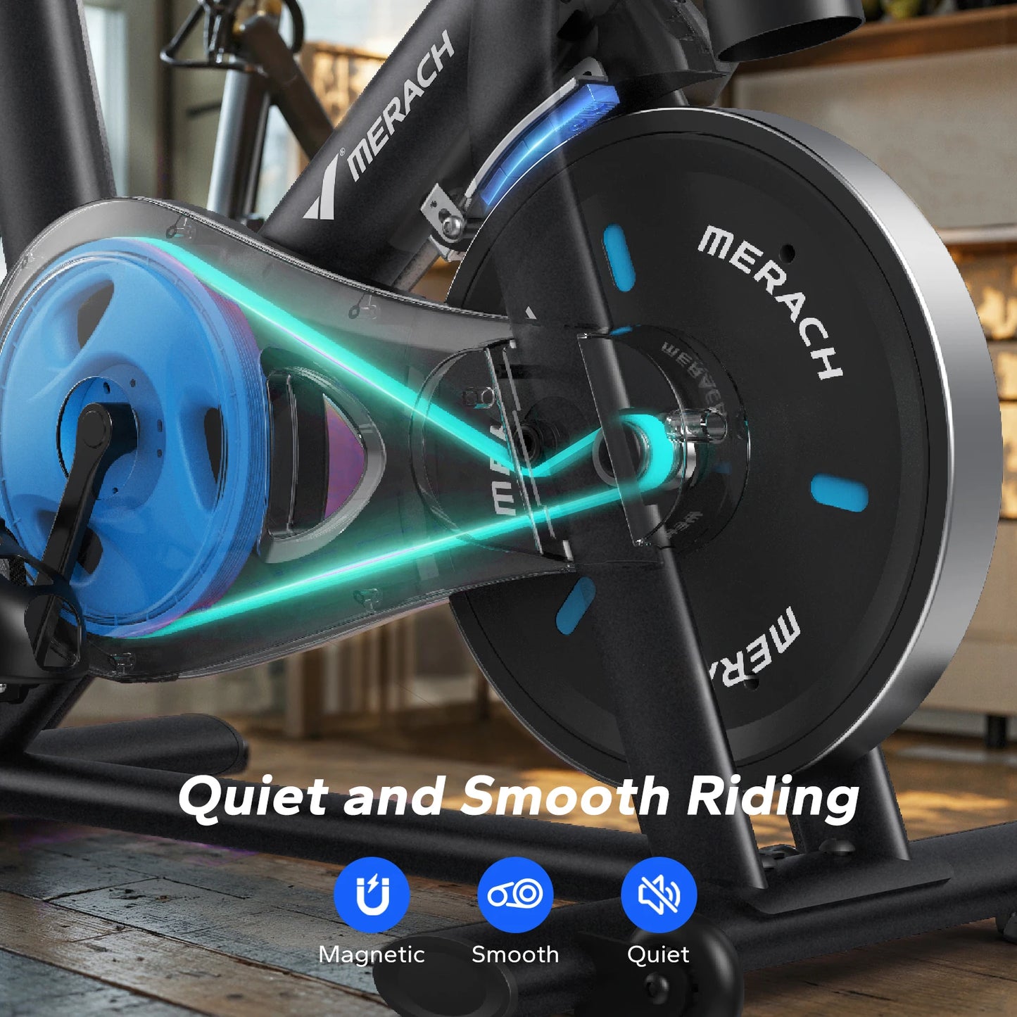 Merach Magnetic Resistance Exercise Bike With App For Indoor Cycling