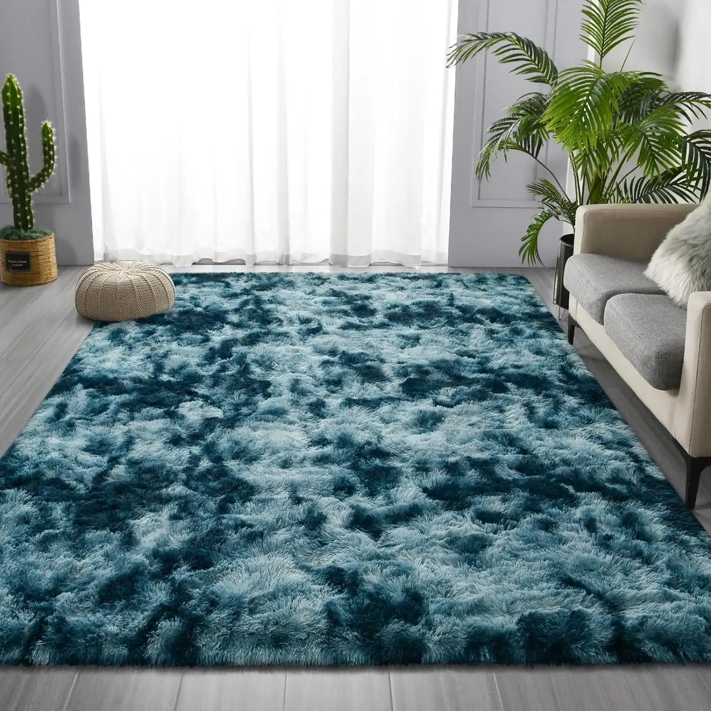 Lochas Super Soft Plush Tie Dye Velvet Rug For Living Room Bedroom Home Decor Kids Room