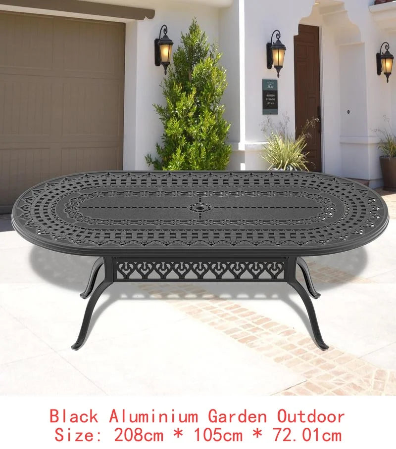 General Use WeatherResistantDurable 9Piece CastAluminum OutdoorPatio Furniture Set Collection