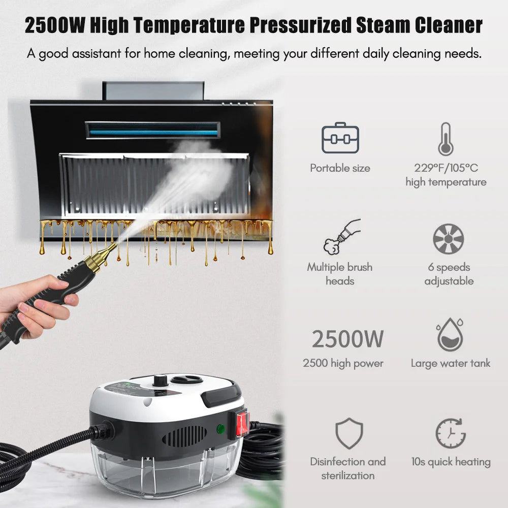 TOPINCN 110V High Temperature Portable Handheld Steam Cleaner