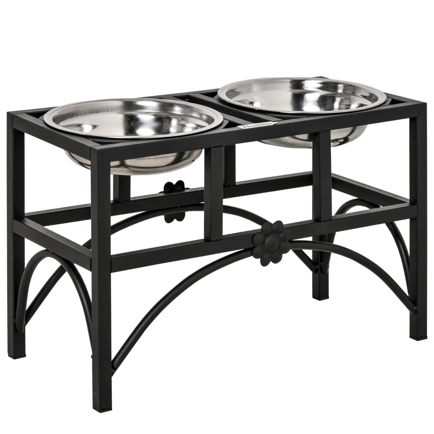 Double Stainless Steel Elevated Pet Feeding Station