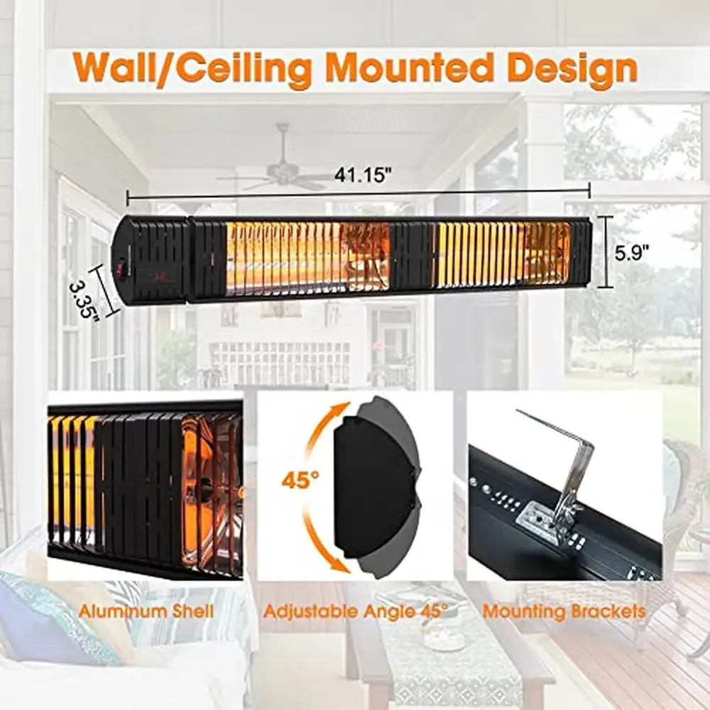 XMSJ Infrared Electric Patio Heater 3000W Carbon Fiber