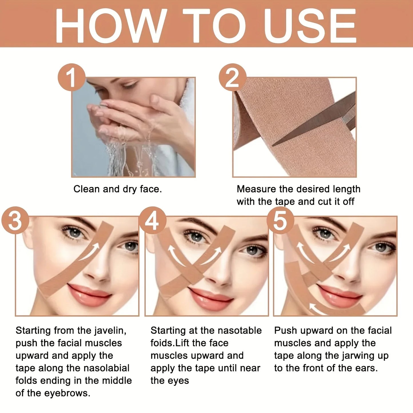 Face and Neck Wrinkle Removal Tape High Elasticity