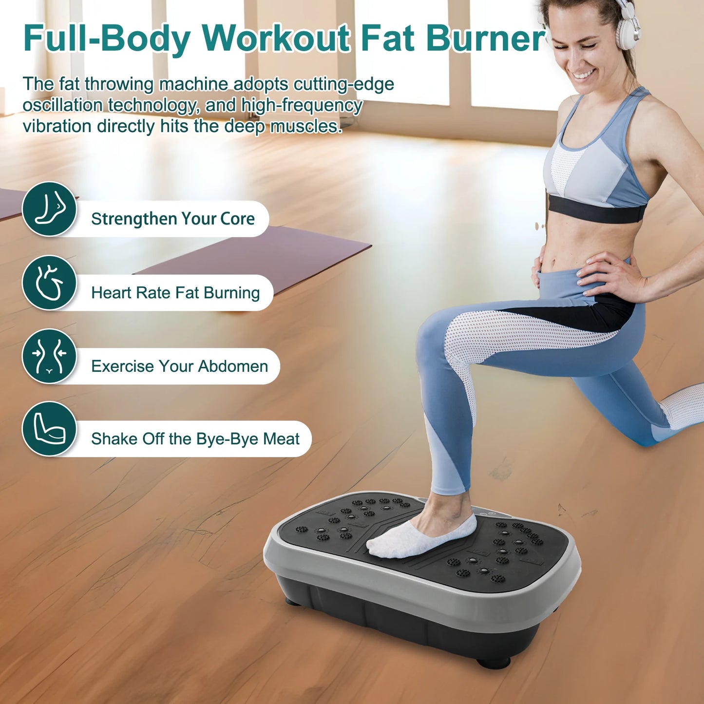 H Vibration Plate Exercise Machine For Body Fat Burning