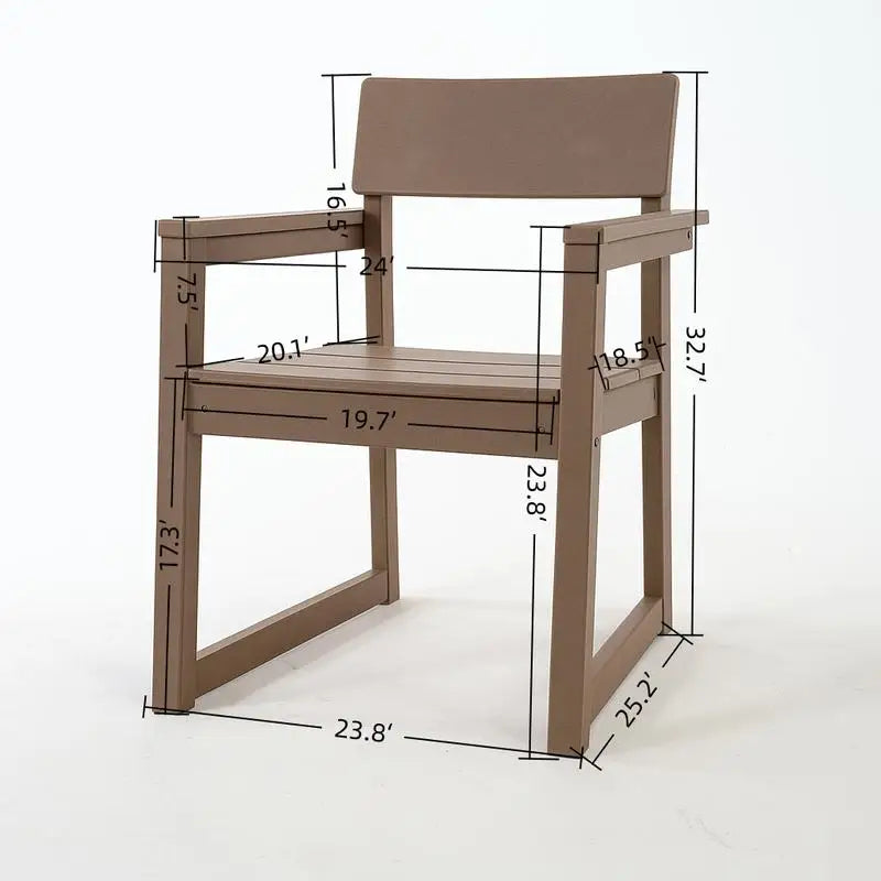 General Use 7-Piece HDPE Outdoor Dining Set for 6