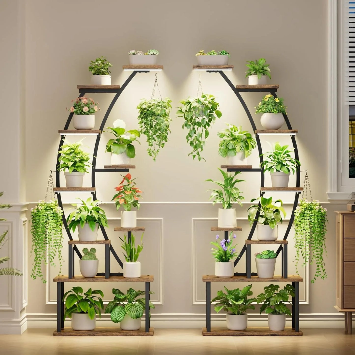 ZUIJI Indoor Grow Lights Stand 9-Tier Metal Plant Shelf
