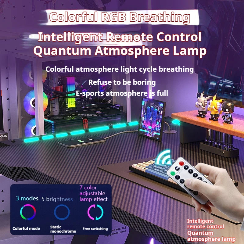 PremiumLED RGB Gaming Workstation With Premium Ergonomic Durable Steel OfficeEnvironment