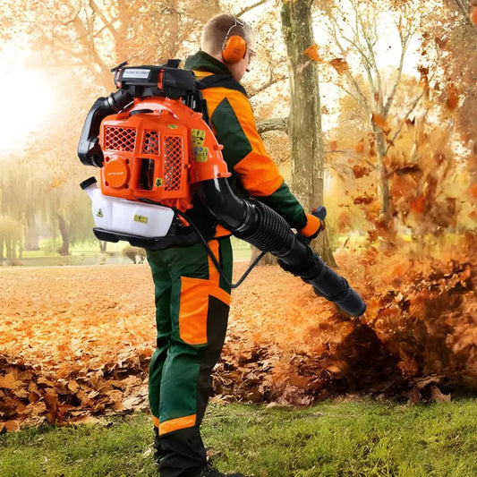 80cc Backpack Gas Leaf Blower 900 CFM IndustrialGradePerformance Debris Clearing