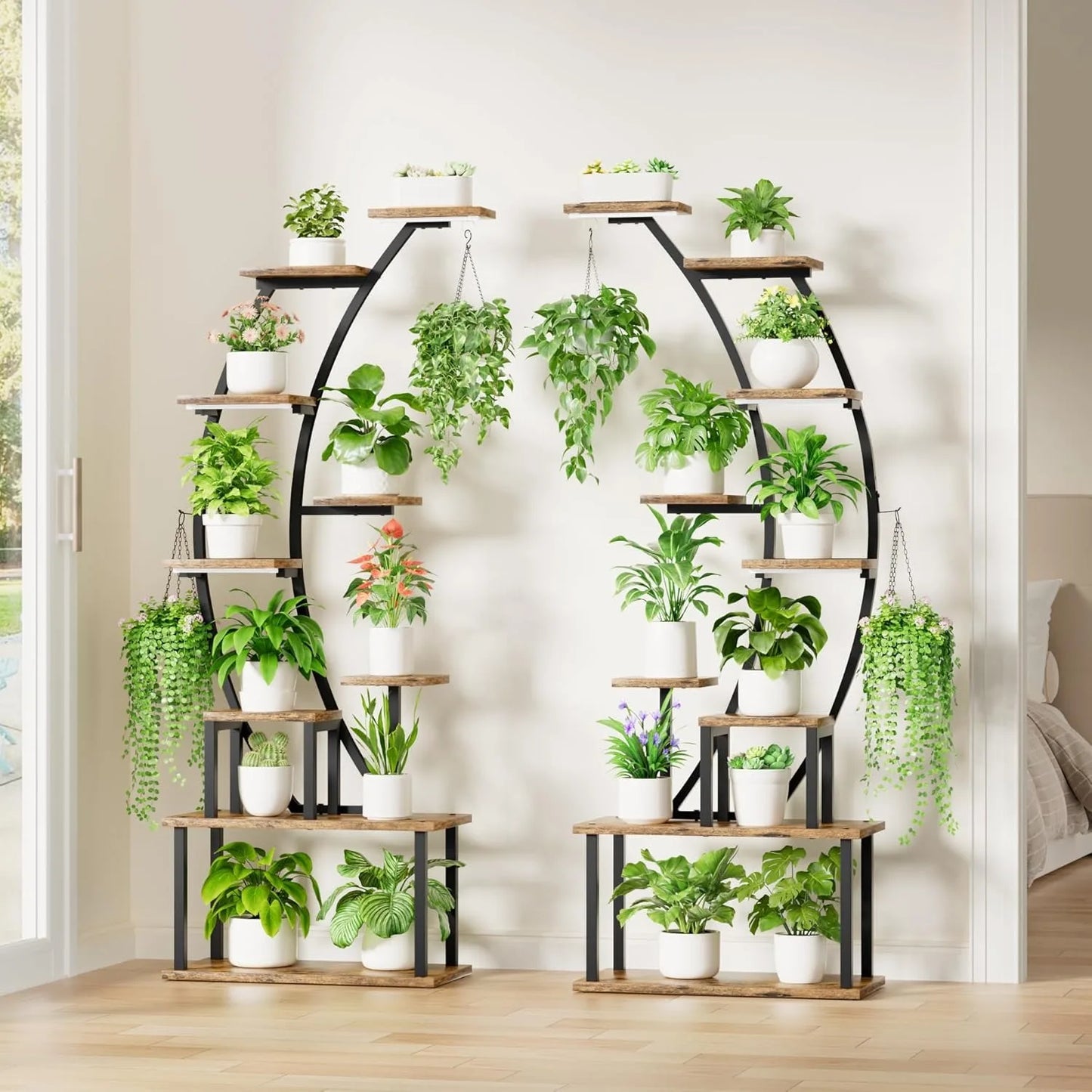 ZUIJI Indoor Grow Lights Stand 9-Tier Metal Plant Shelf