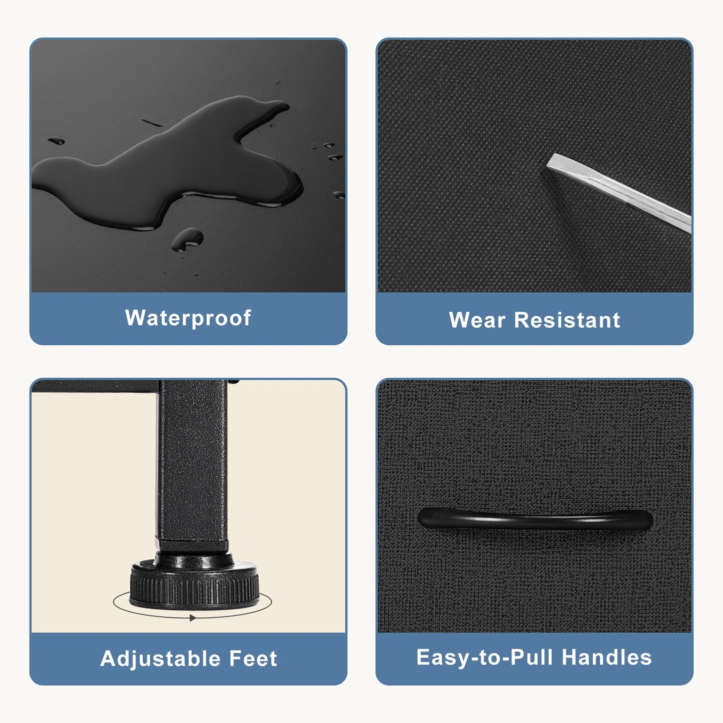 JHK Bedroom Dresser With 7 Fabric Drawers Organizer