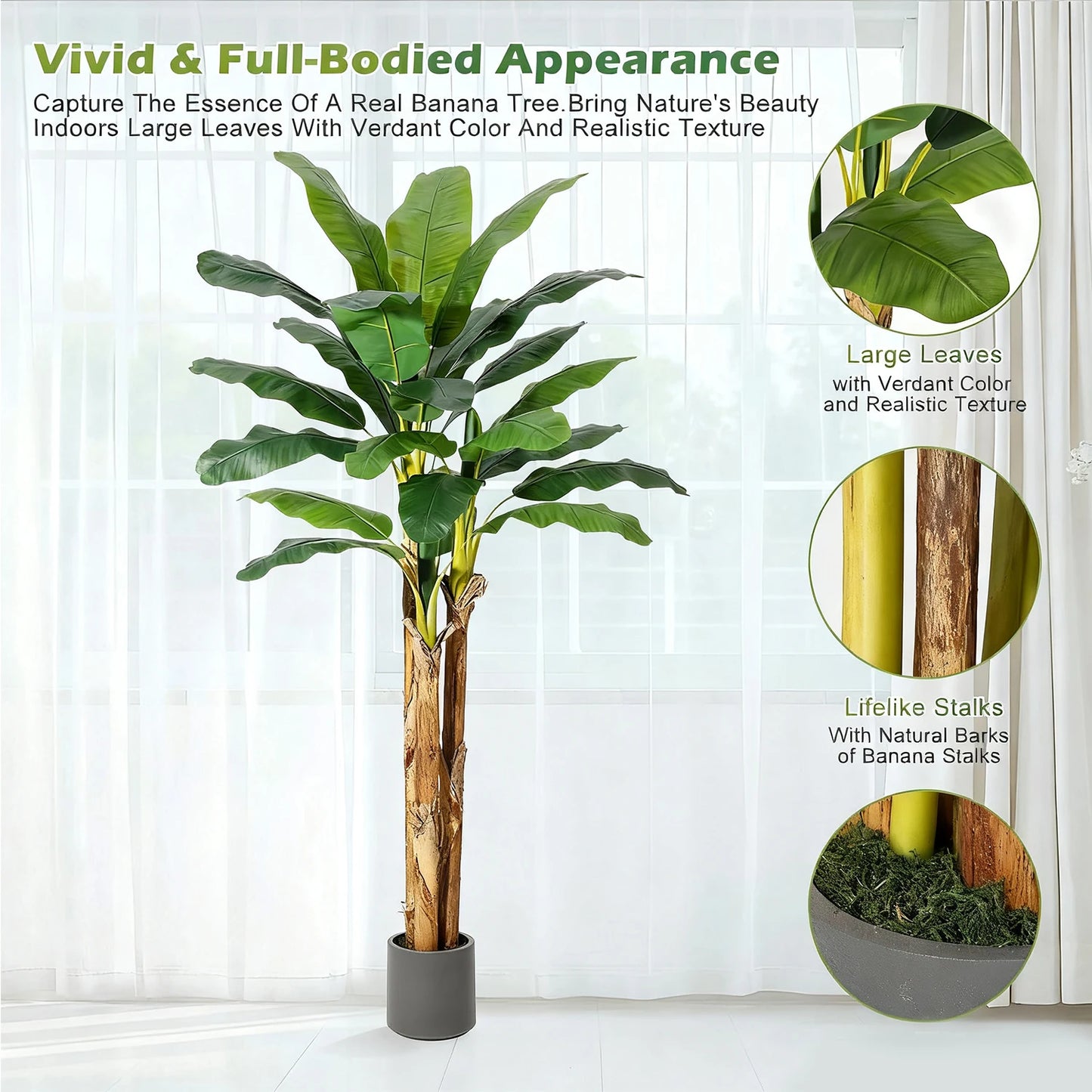Guangdong Banana Tree Artificial With Planter Home Decor