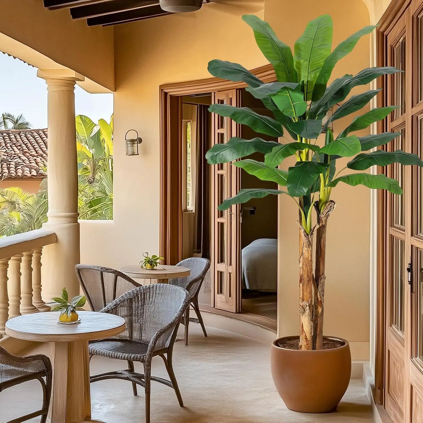 Guangdong Banana Tree Artificial With Planter Home Decor