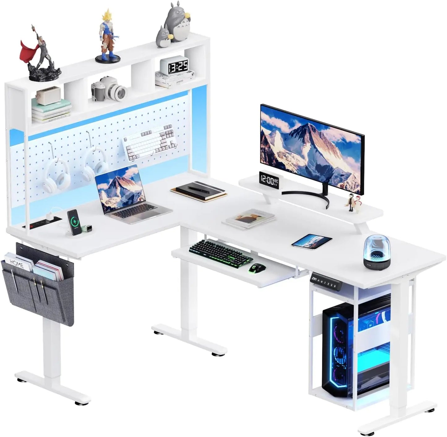 ZHUXIANG Electric LShaped Standing Ergonomically Adjustable With USB HubPro DeskPro