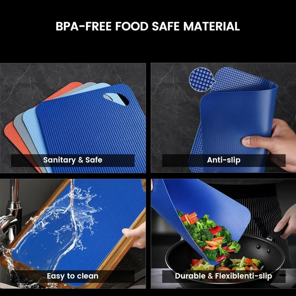 Acacia Wood Cutting Boards Set Of 7 With Holder Non Slip Feet Charcuterie Boards