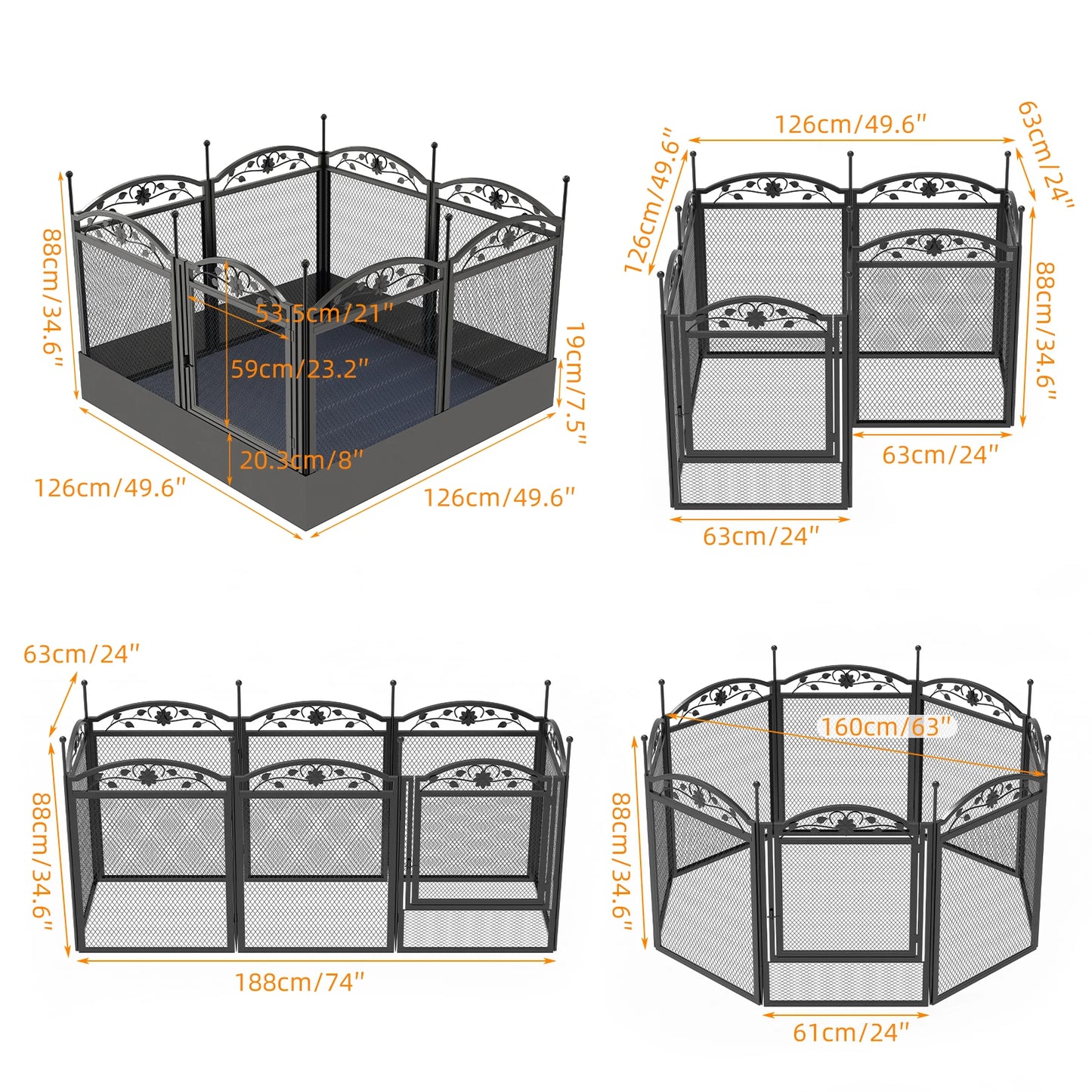 BINGOPAW Heavy Duty Dog Playpen With Waterproof Pad For Whelping