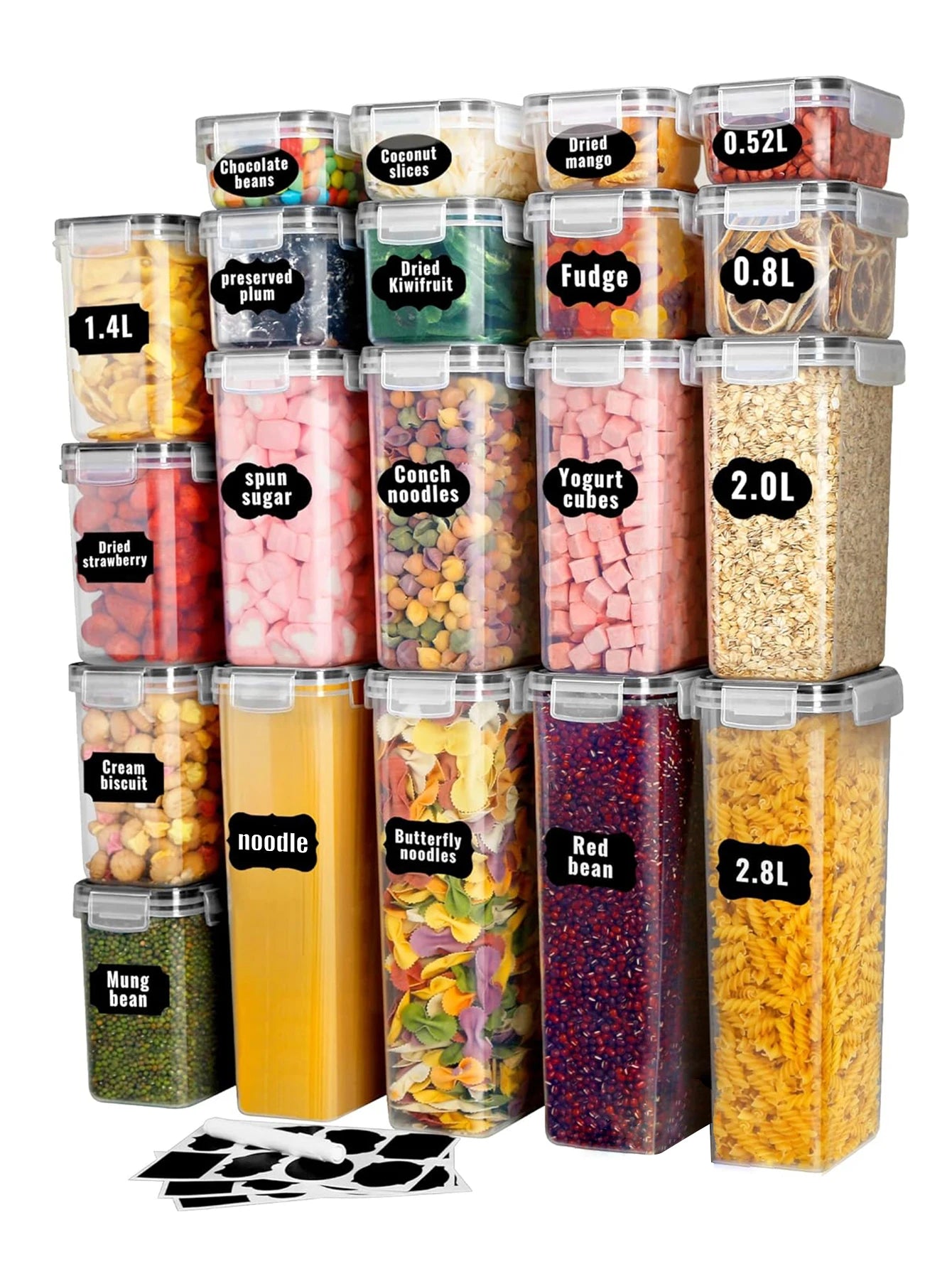 24 Piece Airtight Food Storage Containers With Lids For Pantry