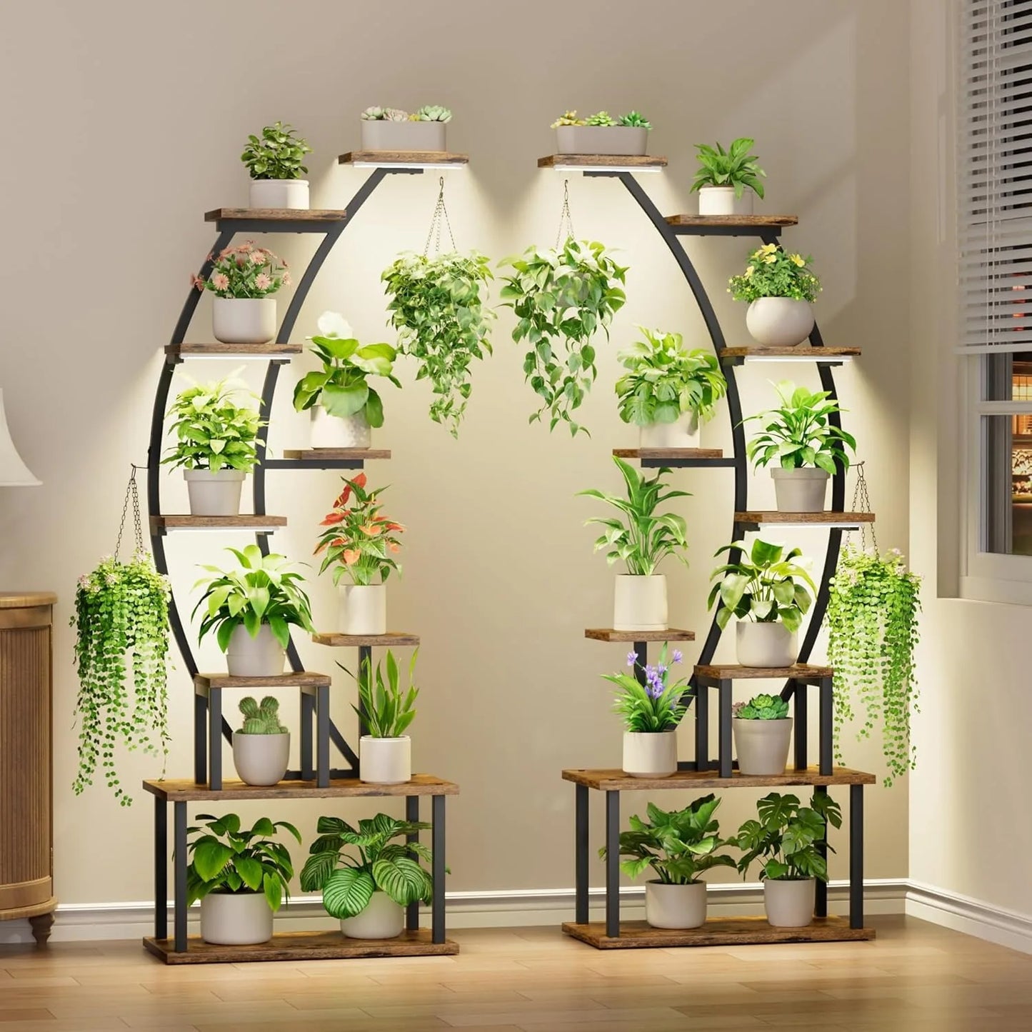 ZUIJI Indoor Grow Lights Stand 9-Tier Metal Plant Shelf