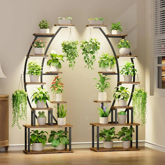 ZUIJI Indoor Grow Lights Stand 9-Tier Metal Plant Shelf