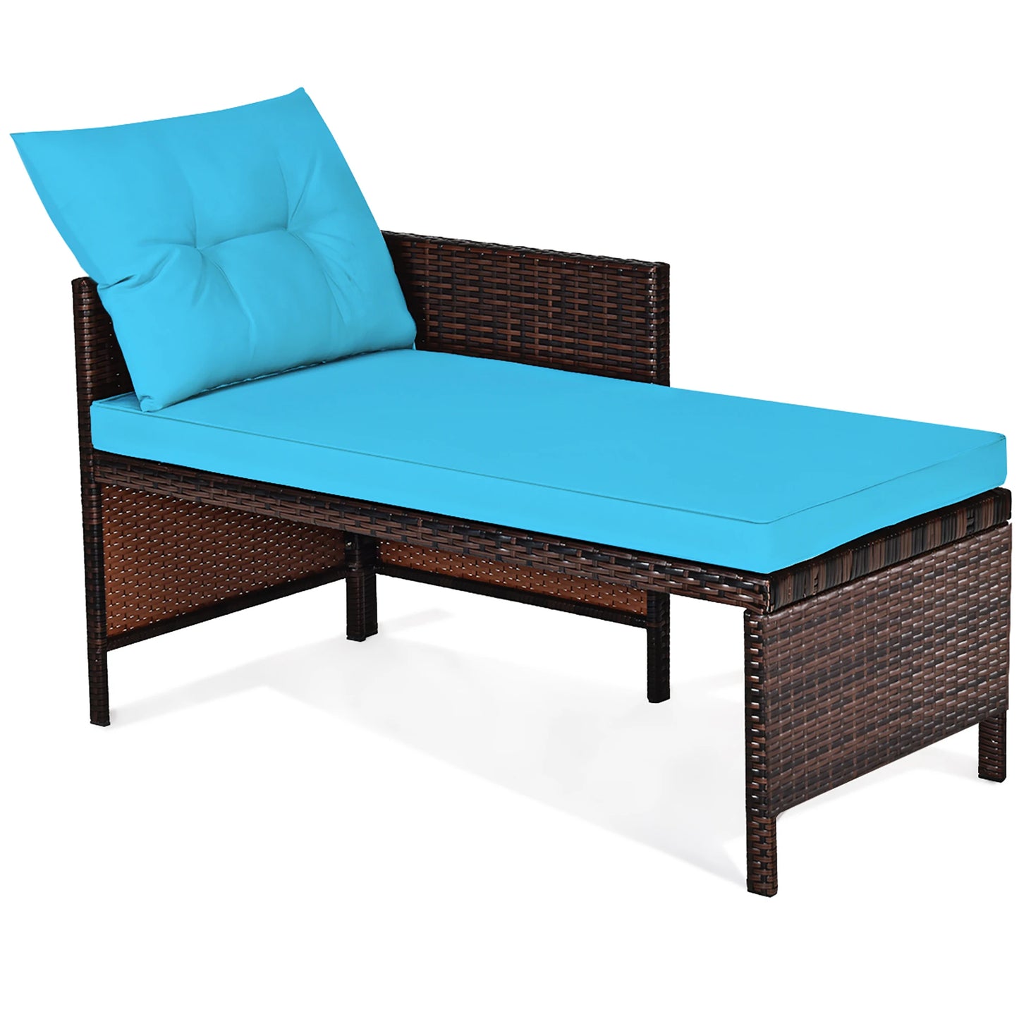 Homasis 3 Piece Patio Wicker Sofa Set Outdoor Sectional