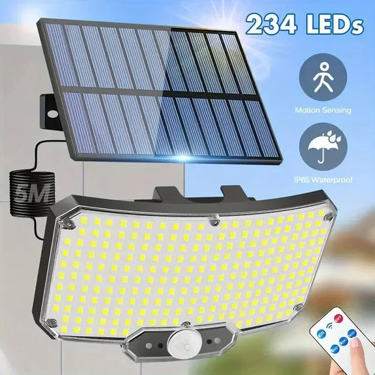 LED Solar Street Lights With Motion Sensor Security Flood Lamp Waterproof Outdoor Garden Yard