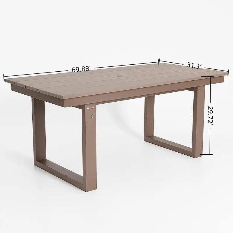 General Use 7-Piece HDPE Outdoor Dining Set for 6