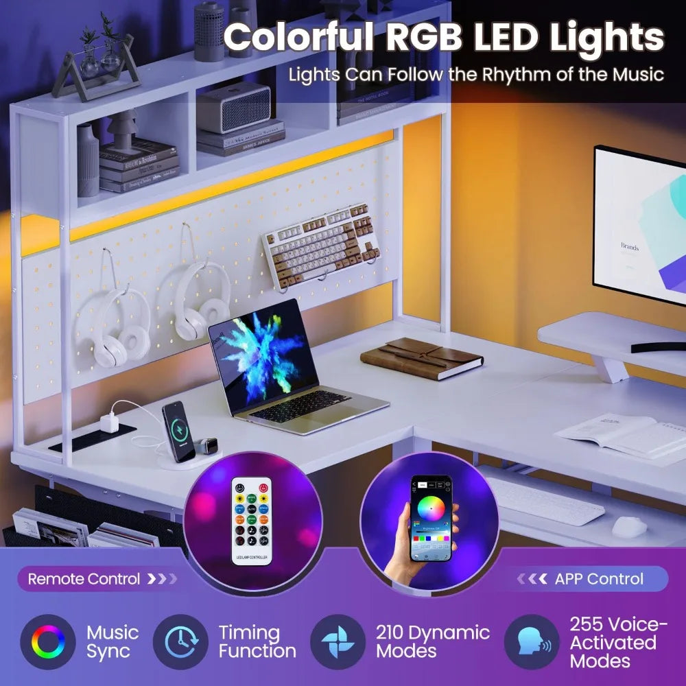 ZHUXIANG Electric LShaped Standing Ergonomically Adjustable With USB HubPro DeskPro