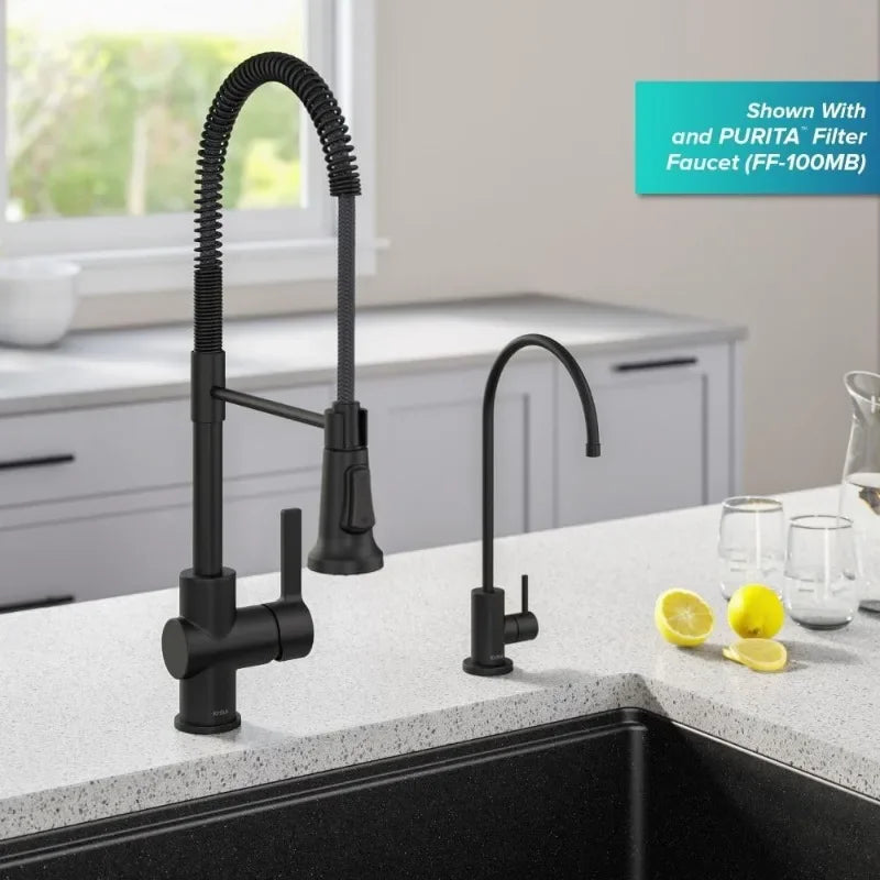Britt 2nd Gen Commercial Style Pull Down Kitchen Faucet StainlessSteelConstruction