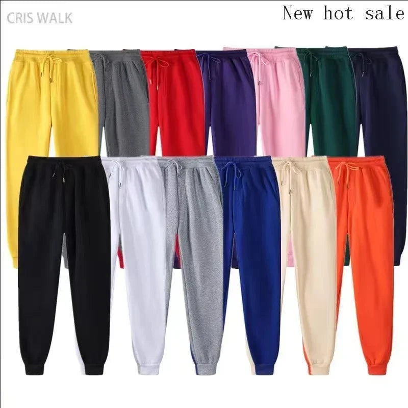 Unisex Fleece Jogger Sweatpants Casual Streetwear For Running