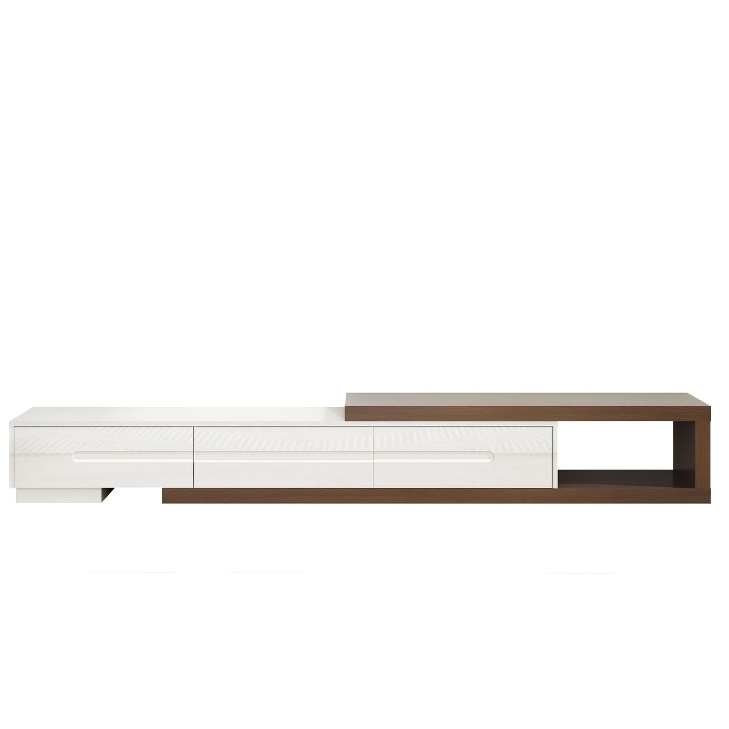 QiaoShiRen Extendable TV Stand With Wood Media Console