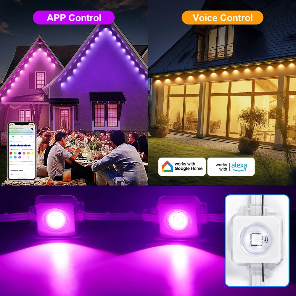 Aiopp Permanent Outdoor Lights Smart RGB IP68 Waterproof IlluminationTechnologies