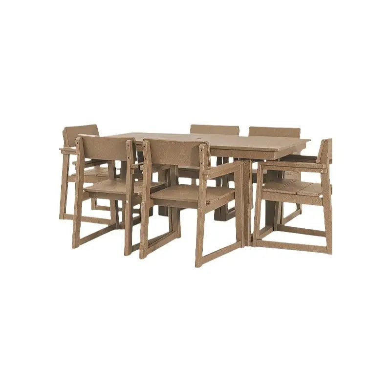 General Use 7-Piece HDPE Outdoor Dining Set for 6