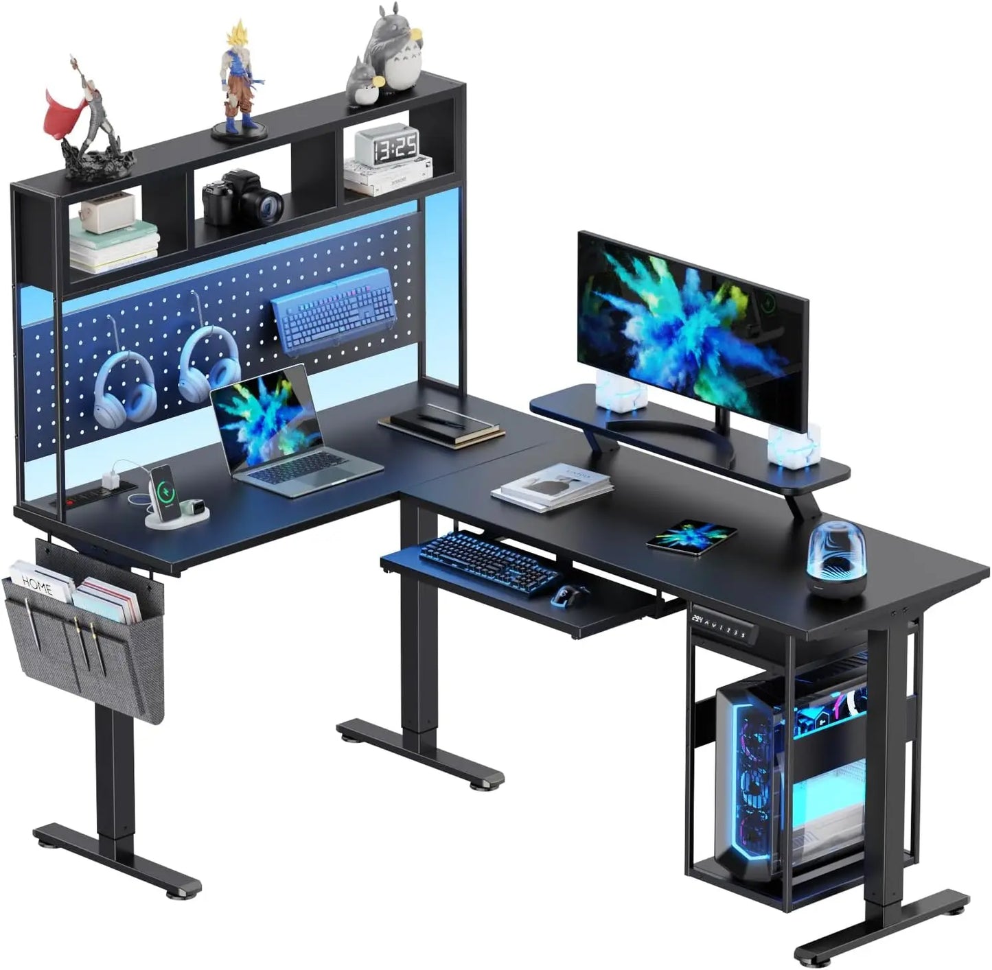 ZHUXIANG Electric LShaped Standing Ergonomically Adjustable With USB HubPro DeskPro