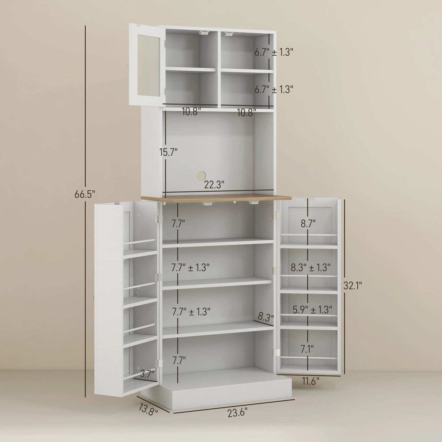 HOMCOM Kitchen Pantry Storage Cabinet With Microwave Stand For Efficient Kitchen Organization