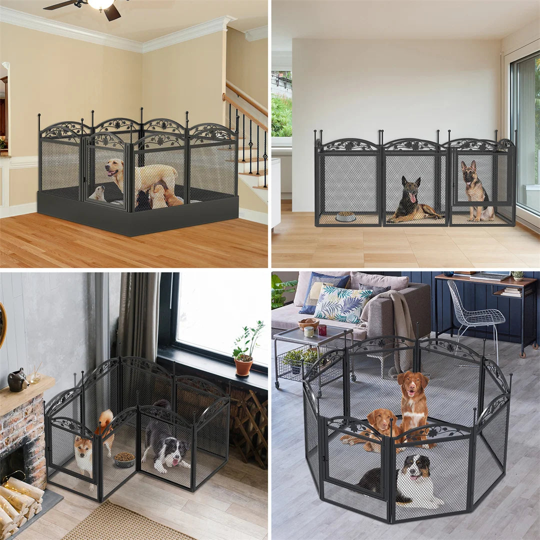 BINGOPAW Heavy Duty Dog Playpen With Waterproof Pad For Whelping