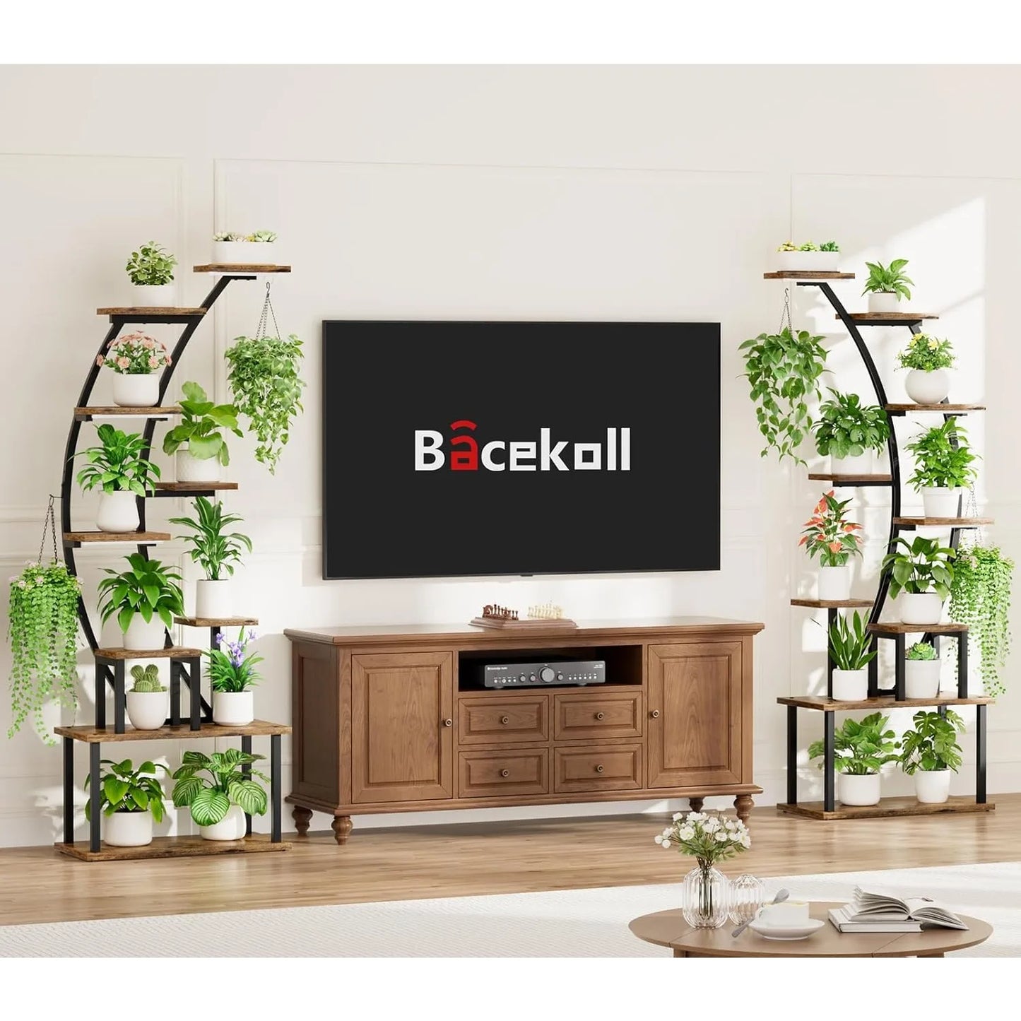 ZUIJI Indoor Grow Lights Stand 9-Tier Metal Plant Shelf