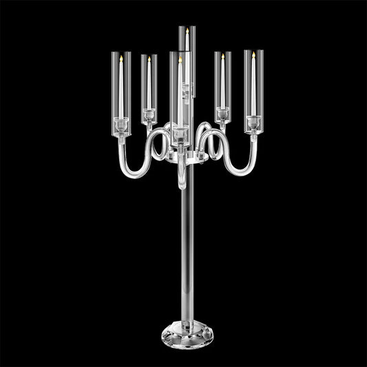 Acrylic CandleHolder CenterpieceDisplay SixArm Conical LED Wedding Decor Exhibition