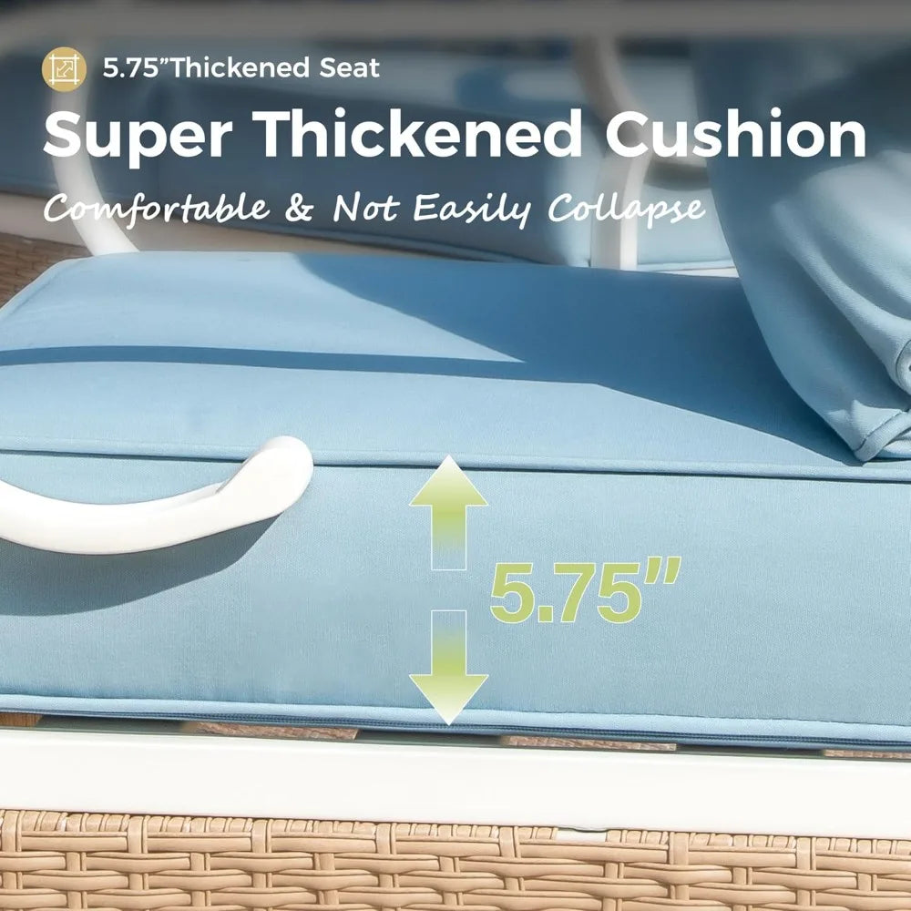 ZHUXIANG Outdoor 5 Seat Patio Furniture Set Cushioned With Modern Minimalist Design For Outdoor Conversation