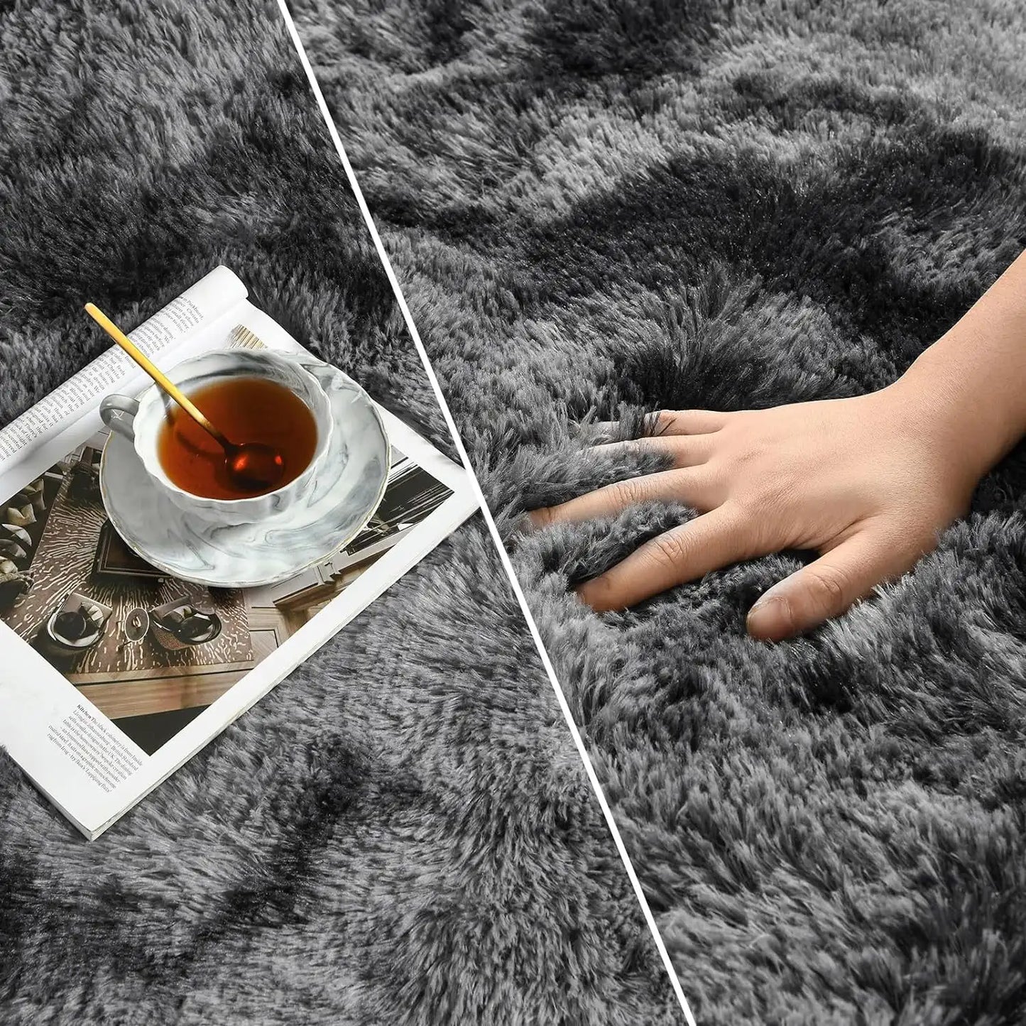 Lochas Super Soft Plush Tie Dye Velvet Rug For Living Room Bedroom Home Decor Kids Room