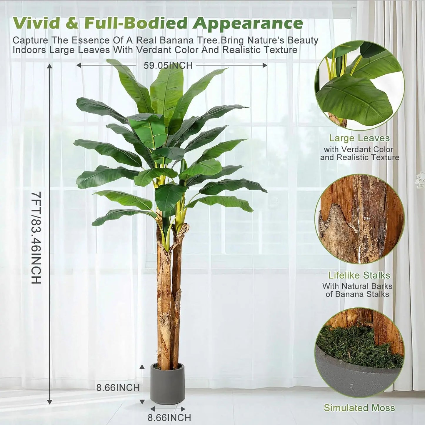 Guangdong Banana Tree Artificial With Planter Home Decor