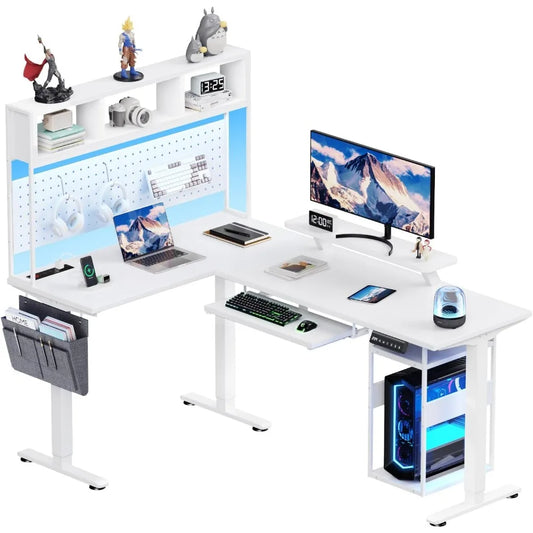ZHUXIANG Electric LShaped Standing Ergonomically Adjustable With USB HubPro DeskPro