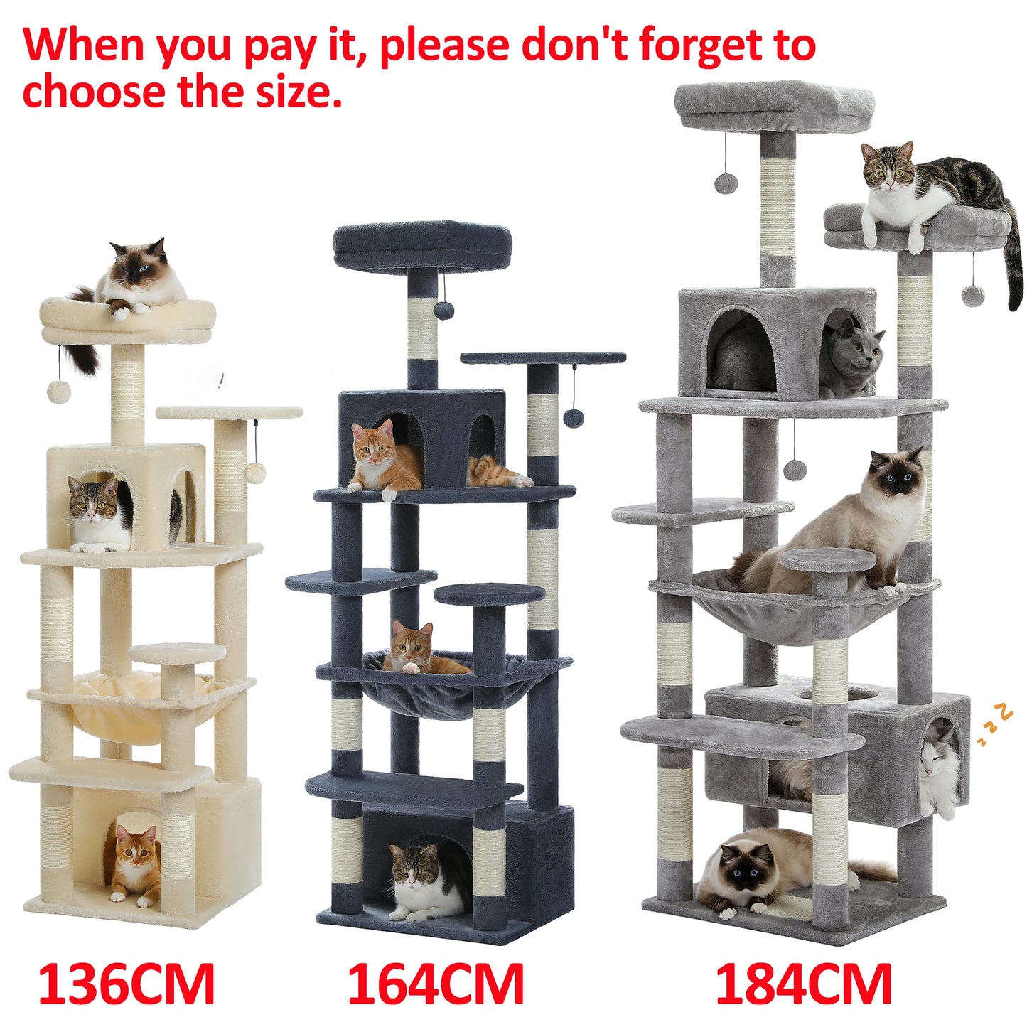 PAWZ Road Cat Tree Tower For Indoor Cats Sisal Posts