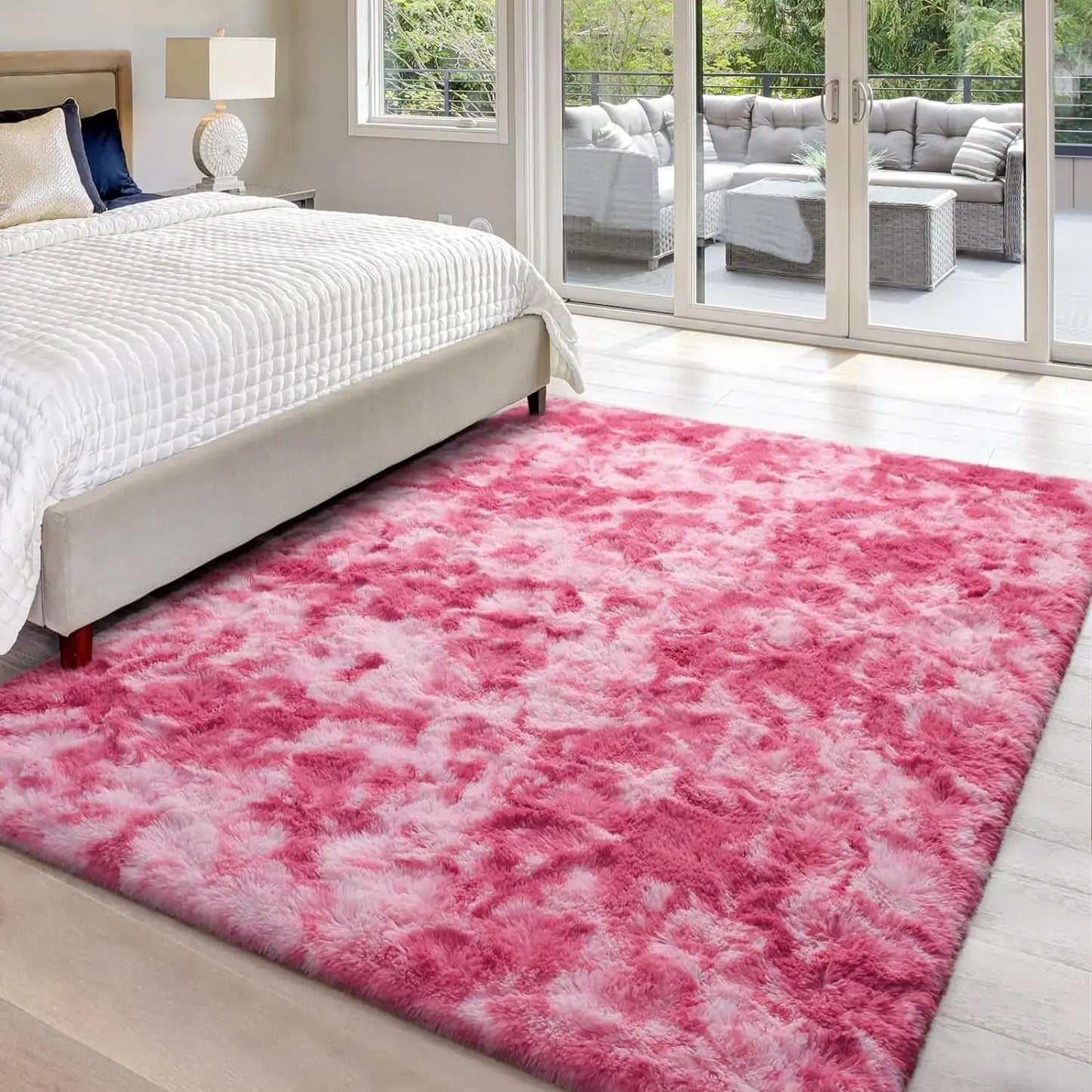 Lochas Super Soft Plush Tie Dye Velvet Rug For Living Room Bedroom Home Decor Kids Room