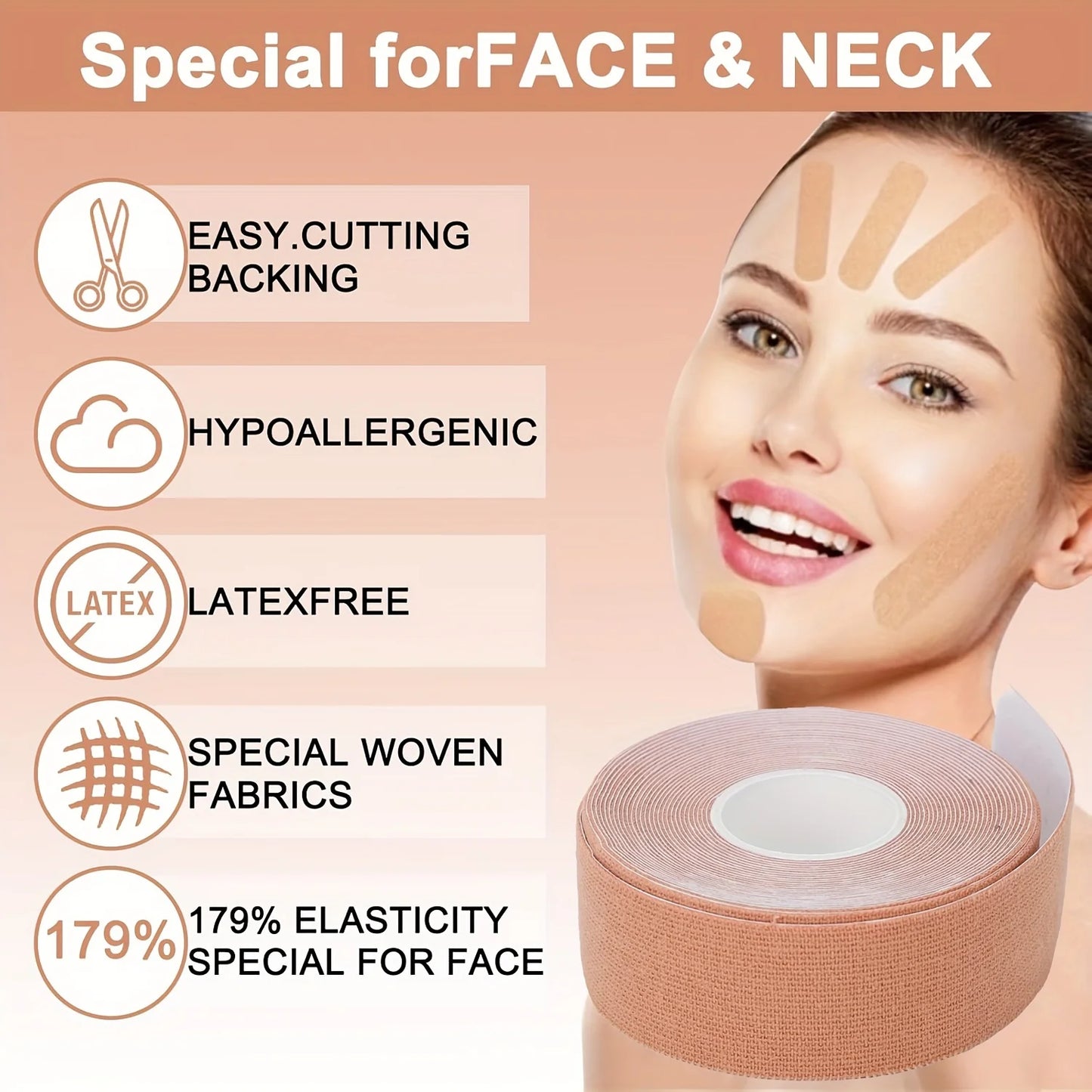 Face and Neck Wrinkle Removal Tape High Elasticity