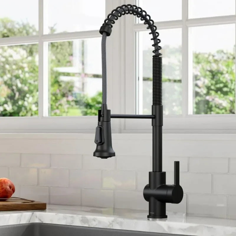 Britt 2nd Gen Commercial Style Pull Down Kitchen Faucet StainlessSteelConstruction