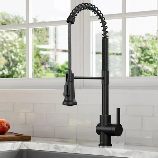 Britt 2nd Gen Commercial Style Pull Down Kitchen Faucet StainlessSteelConstruction